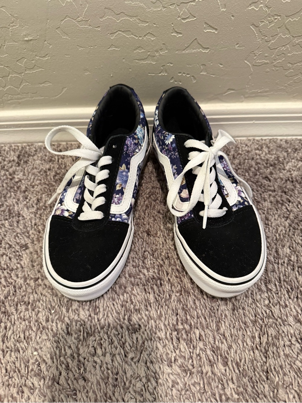 Vans Kids Black & Purple Floral Old Skool Sneakers